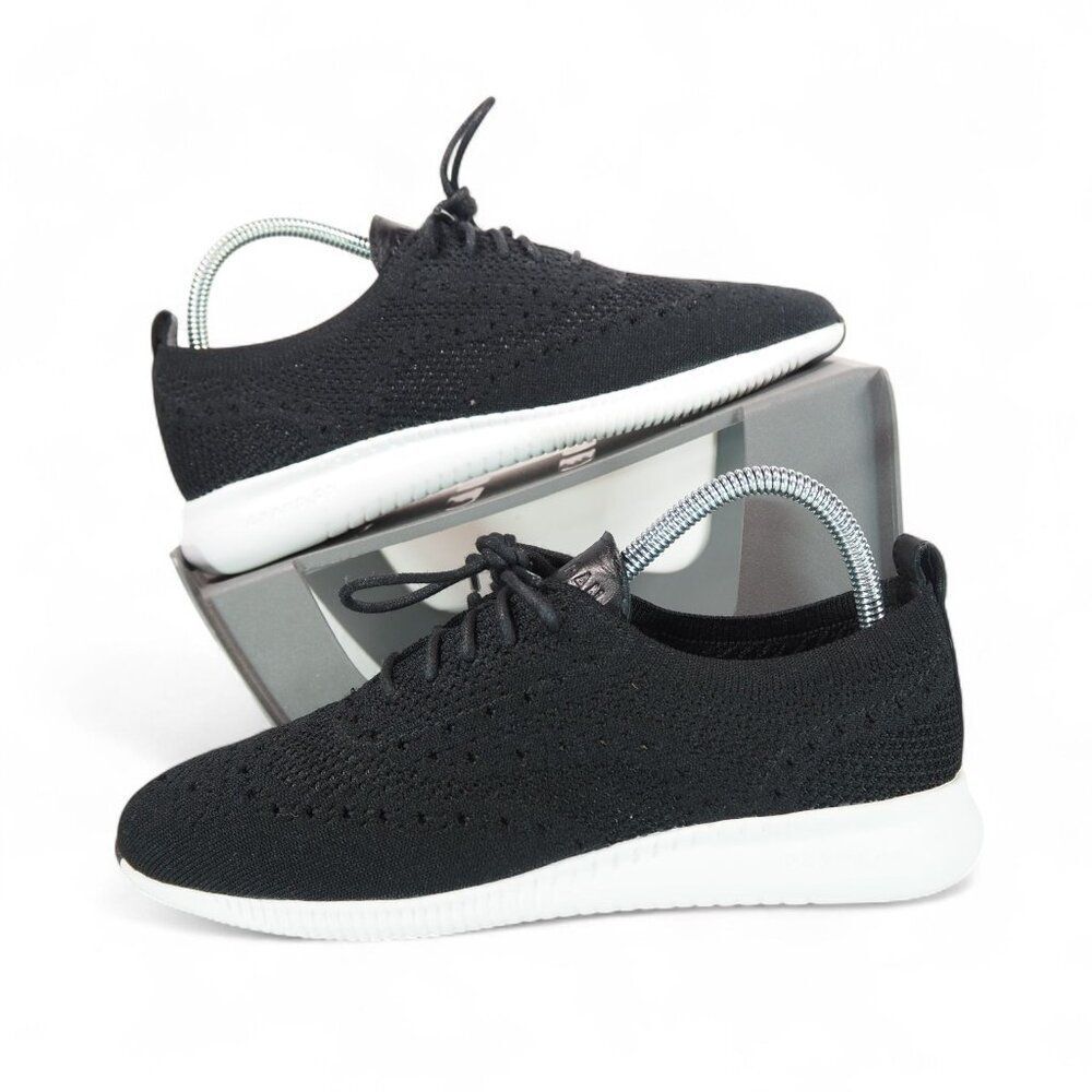 Cole Haan 2 ZeroGrand Stritchlite Knit Oxfords Women's 5B Black White‎ W11511
